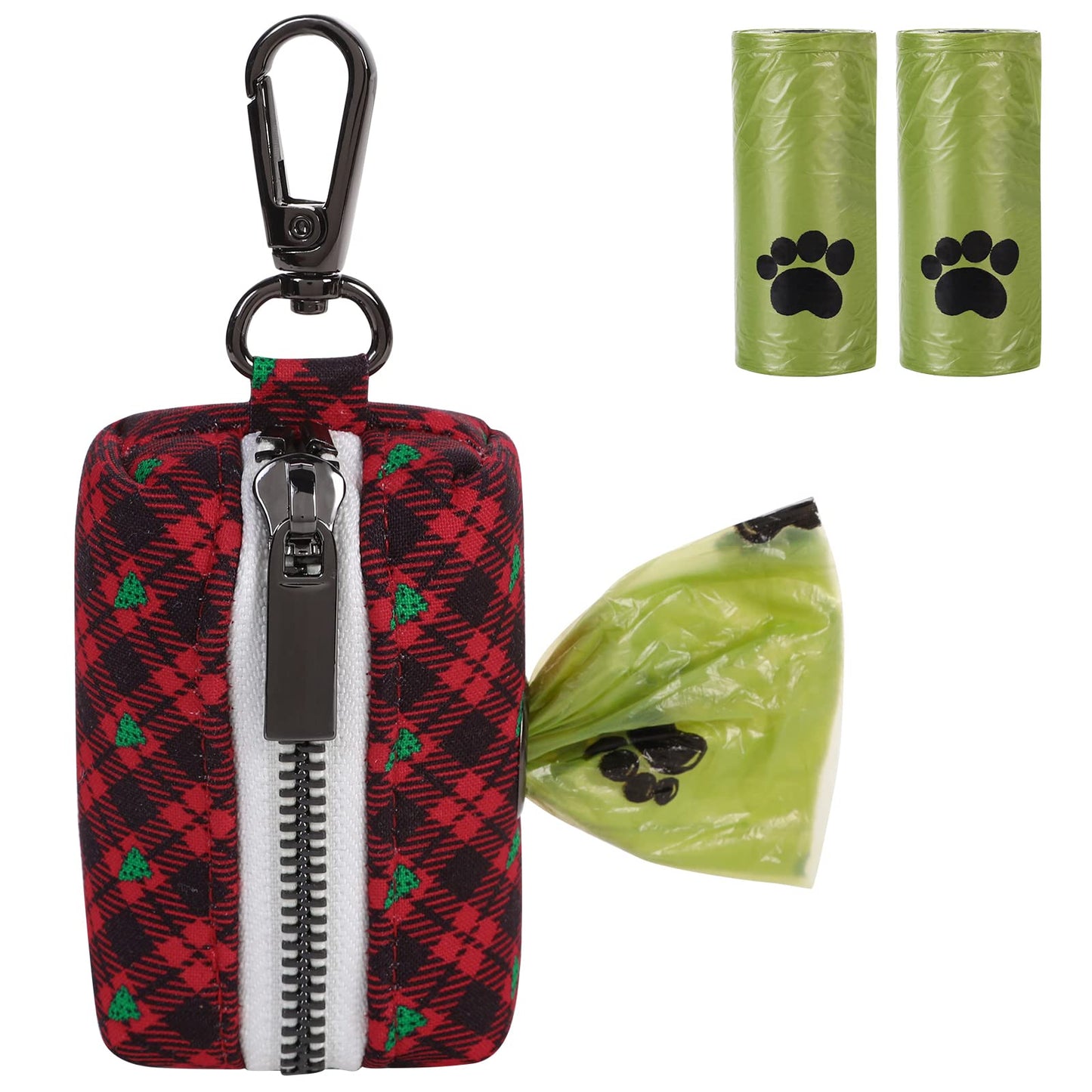 Lionet Paws Cute Dog Poop Bag Holder with Dog Poop Bag for Leash Cotton Dog Bag Dispenser Matching Dog Collar