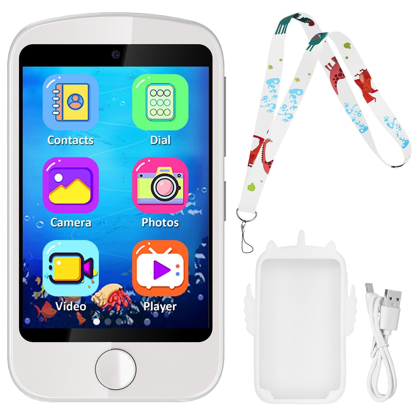 Smart Phone for Kids Toys Touchscreen Phone with Games Interactive Learning Toy