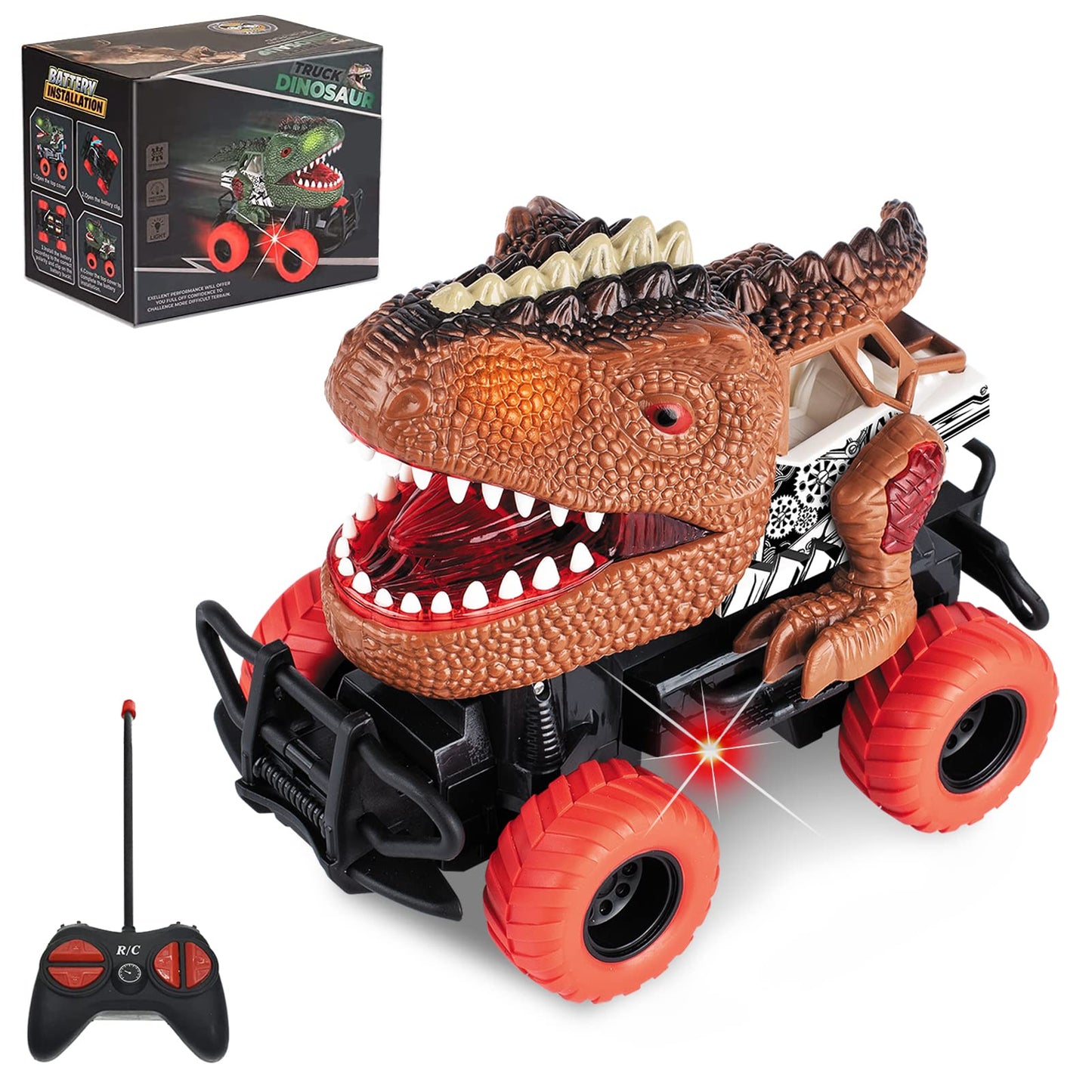 Delycazy Dinosaur Toys Remote Control Car