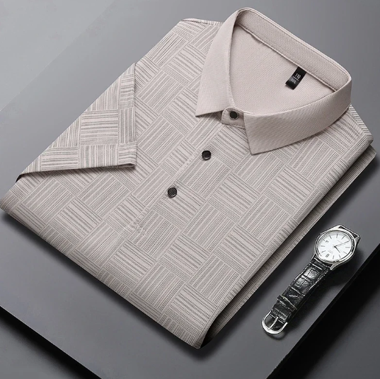 Men's Textured Polo Shirt (Short Sleeve, One Piece)