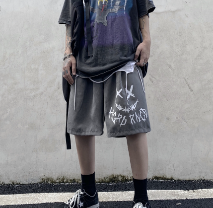 High-End Boys Grimace Print Shorts for Summer