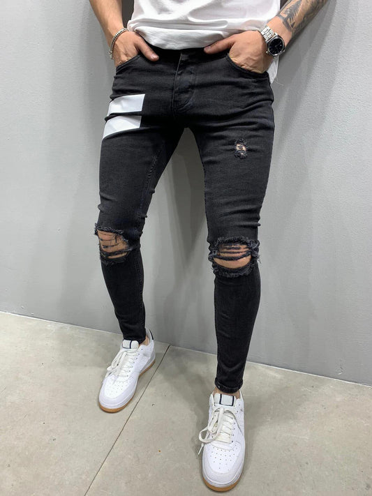Trendy Boys' Ripped Elastic Pencil Pants