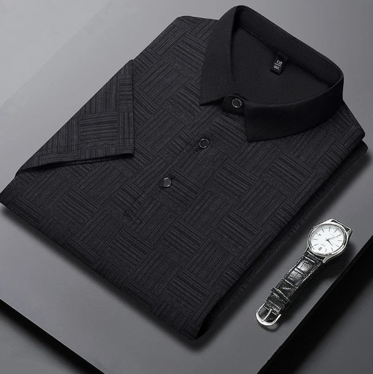 Men's Textured Polo Shirt (Short Sleeve, One Piece)