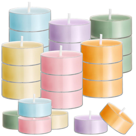 Conelist 24 Pack Colored Scented Tealight Candles