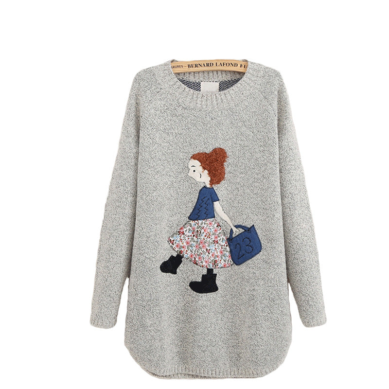 Cute Knitted Sweater for Middle and High School Girls