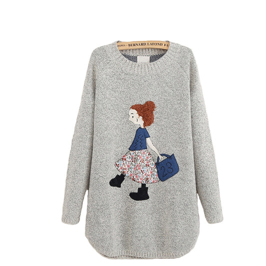 Cute Knitted Sweater for Middle and High School Girls