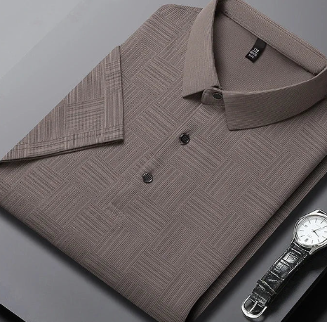 Men's Textured Polo Shirt (Short Sleeve, One Piece)