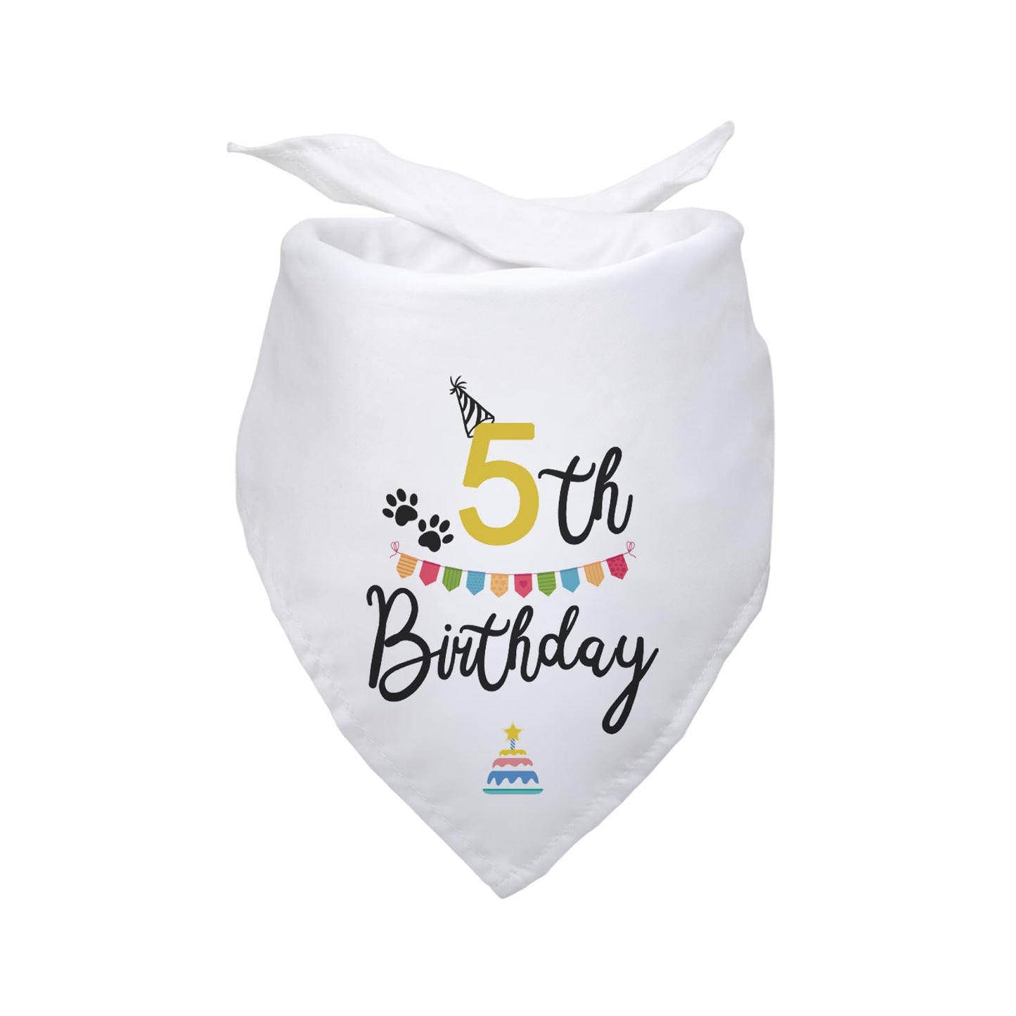Dog Birthday Bandana Happy 5th Birthday Dog Bandana Party Supplies Pet Dog Lover Gifts Happy Birthday Dog Triangle Scarf for Pet Dog Puppy Pet Scarf Accessories