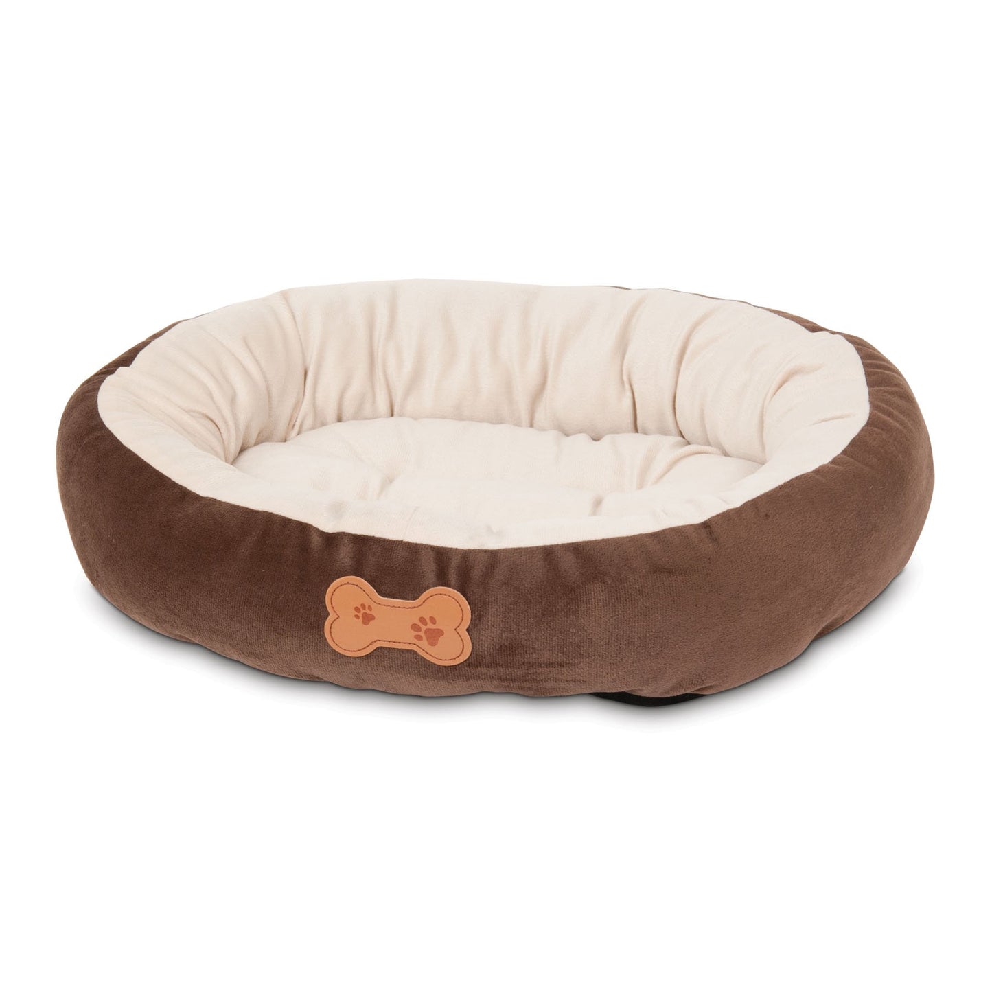 Petmate 290206 Aspen Pet Oval Cuddler Pet Bed 20" x 16" Chocolate Brown
