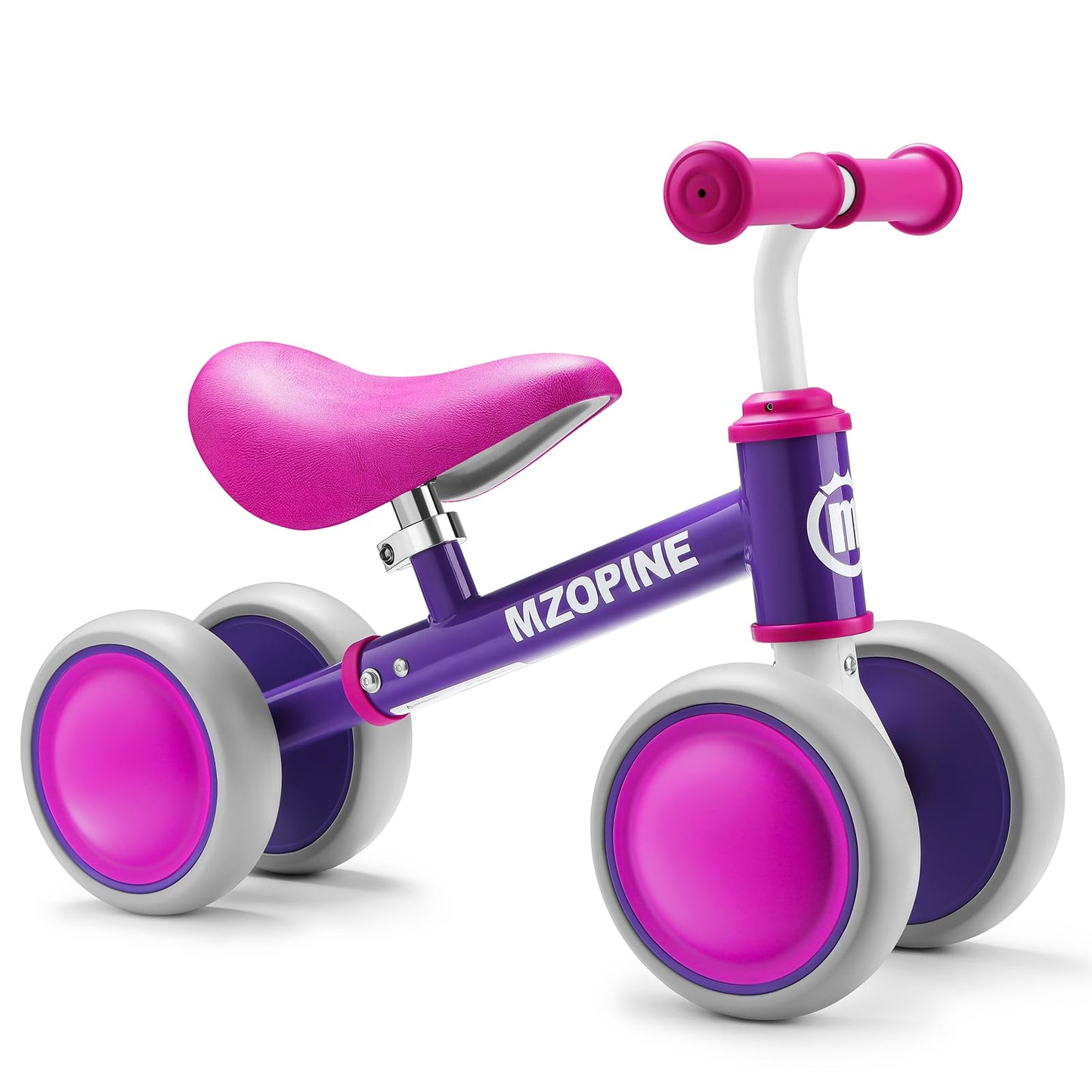mzopine Baby Balance Bike Toddler Bike Kids Toys for 2 Year Old Boys Girls Toys Kids Balance Bike Best First Birthday Gifts Children Walker Baby Walker 4 Wheels Bicycle (Purple)