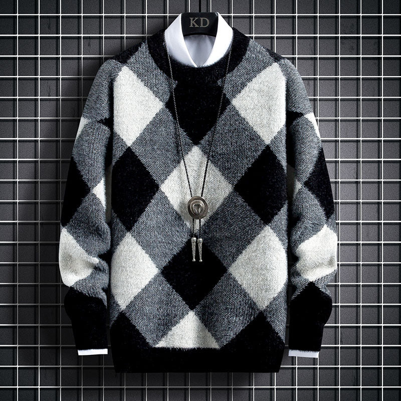 Thickened Half High Collar Sweater for Junior High Students