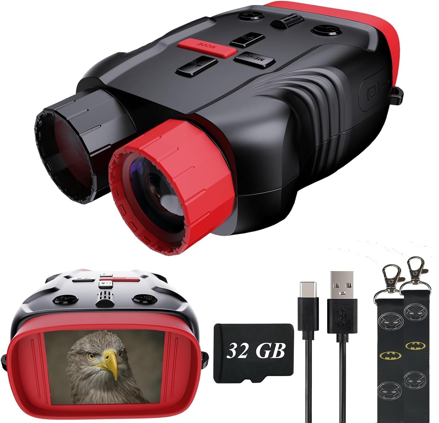 Kids Toys Night Vision Goggles 32GB Card 5X Zoom Kids Camera Night Vision Binoculars