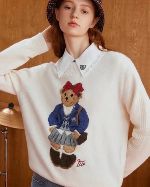Cute Knitted Sweater for Middle and High School Girls