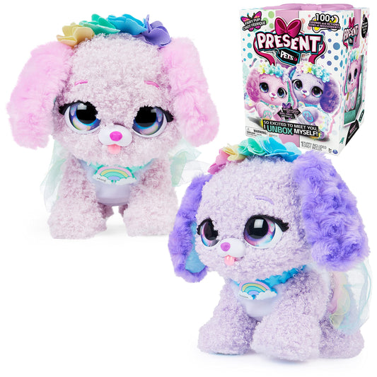 Present Pets Fairy Puppy Interactive Surprise Plush Toy Pet with Over 100 Sounds & Actions (Style May Vary) Girls Gifts Kids Toys for Girls