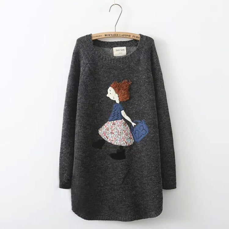 Cute Knitted Sweater for Middle and High School Girls