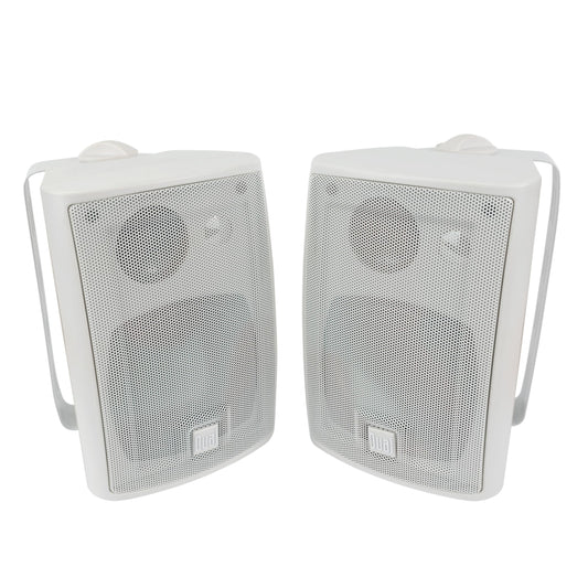 Dual Electronics 4" 3-Way High Performance Outdoor Indoor Speakers with Powerful Bass Effortless Mounting Swivel Brackets All Weather Resistance Sold in Pair LU43PW