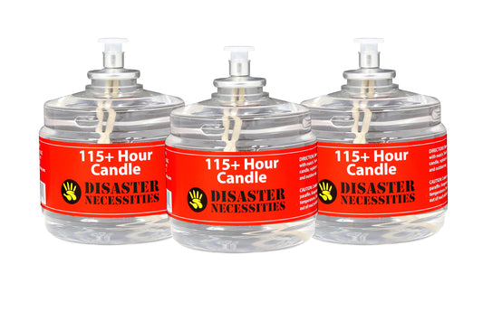 FHS Retail Emergency Candle Clear Mist - Set of 3 Survival Candles (3-Pack)