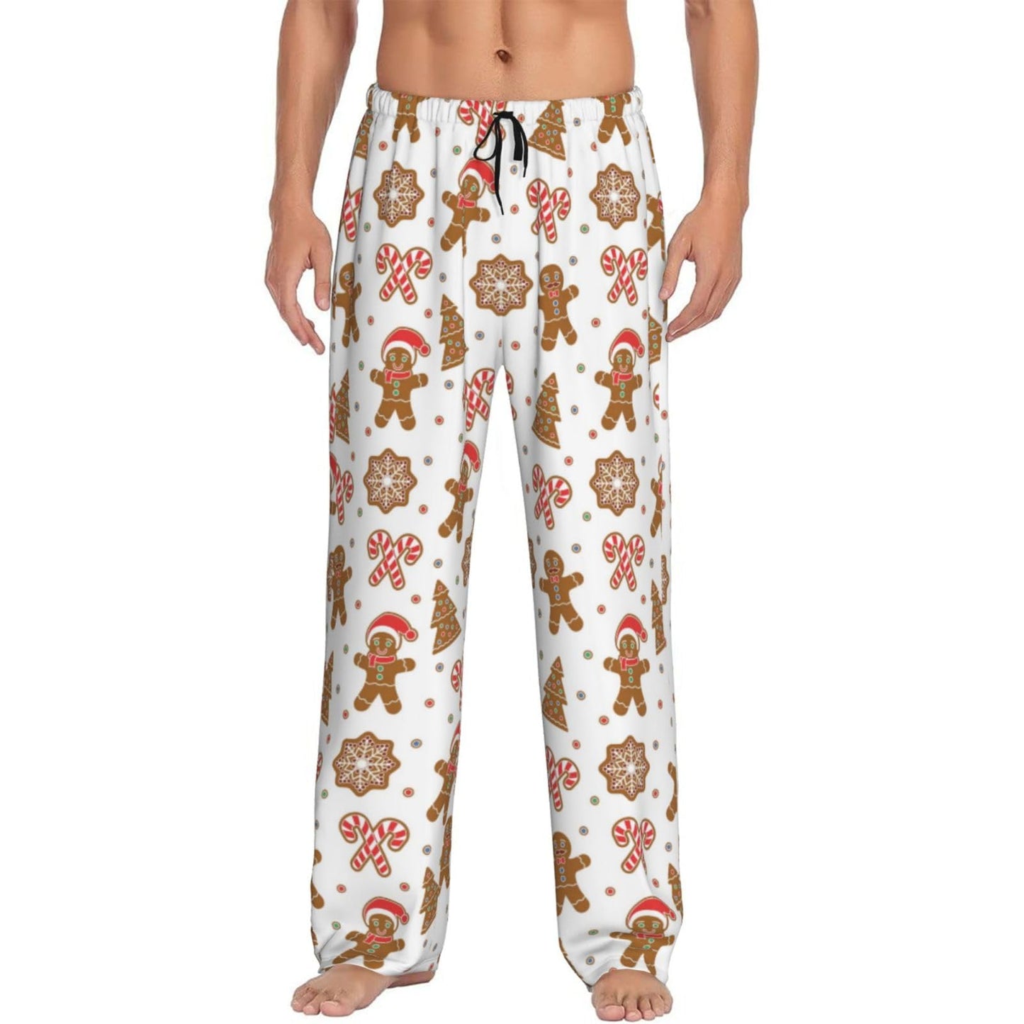 ChristXmas Gingerbreads Mens Medium Pajamas Pants Sleepwear Lounge Pj Bottoms