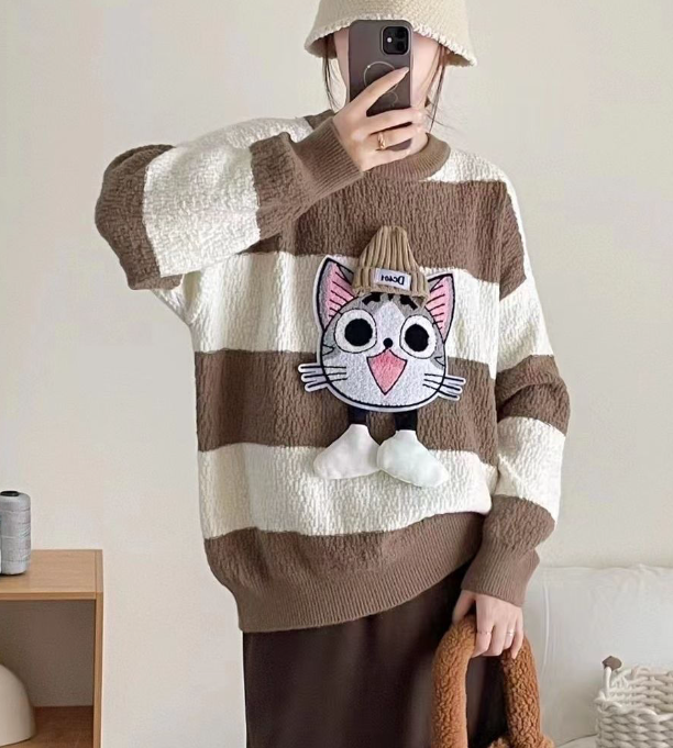 Cute Knitted Sweater for Middle and High School Girls