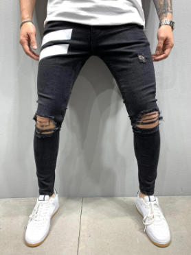 Trendy Boys' Ripped Elastic Pencil Pants