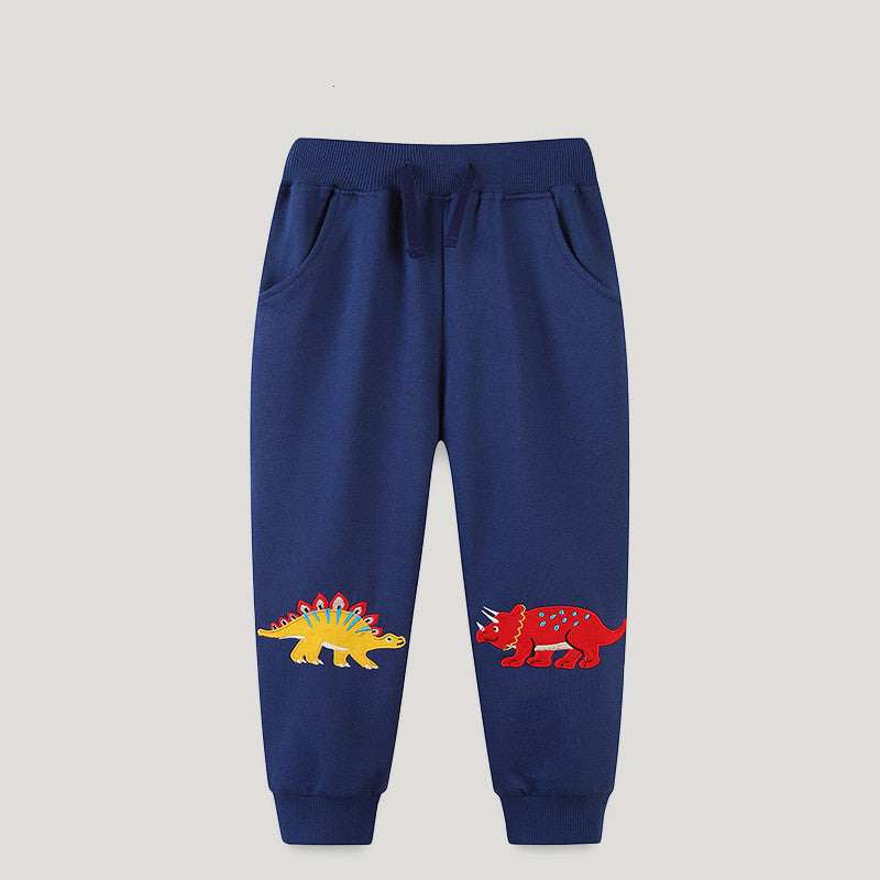 Boys' Simple Dinosaur Sports Pants