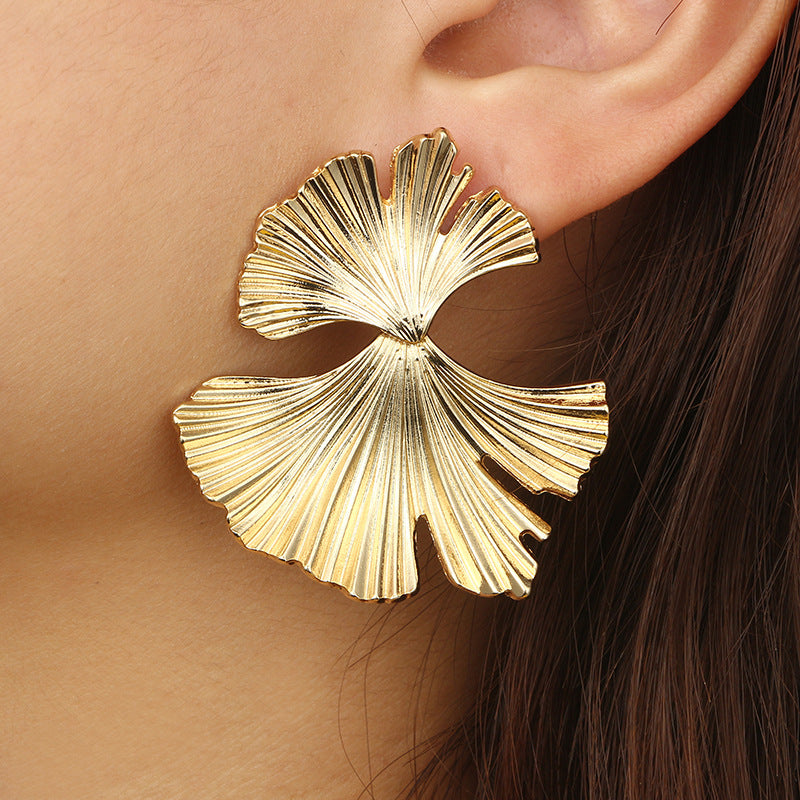 Bohemian Geometric Ginkgo Leaf Women's Earrings