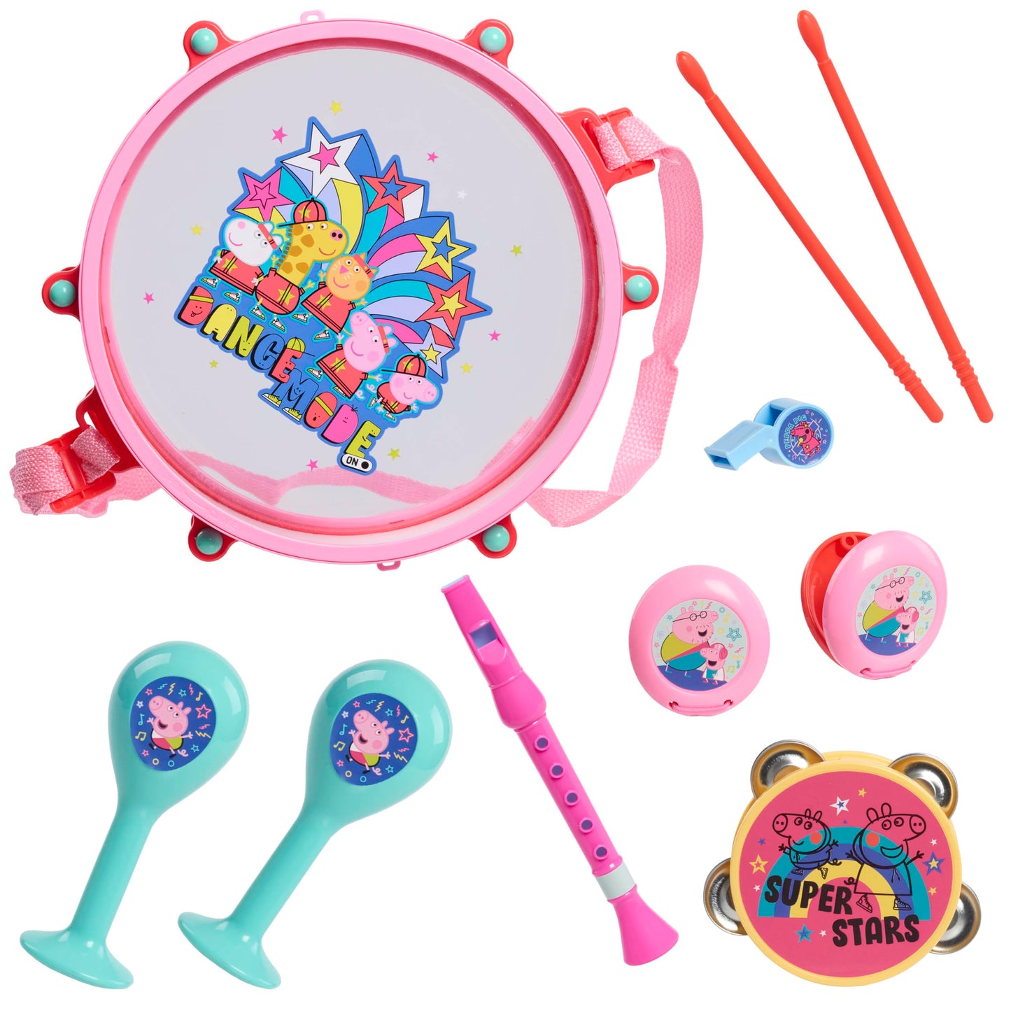 Peppa Pig Party Drum 10-Pieces Pretend Play Amazon Exclusive Kids Toys for Ages 18 Month Amazon Exclusive by Just Play