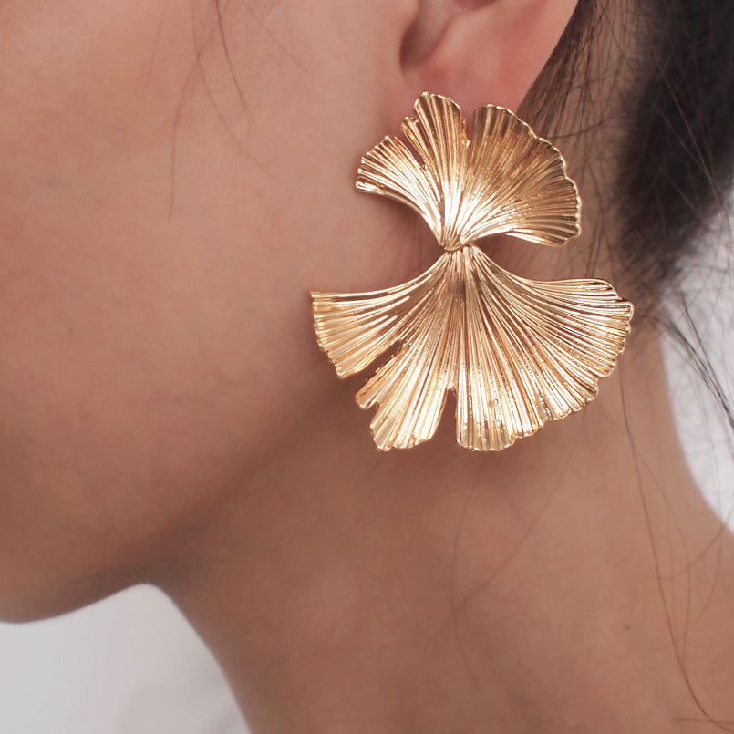 Bohemian Geometric Ginkgo Leaf Women's Earrings