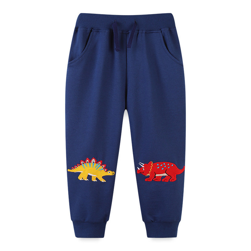 Boys' Simple Dinosaur Sports Pants