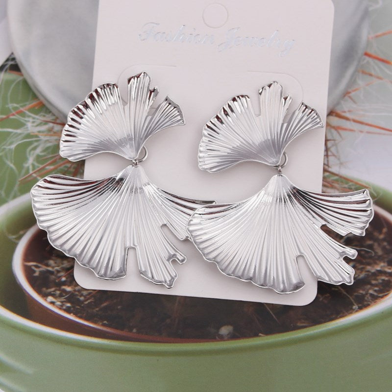 Bohemian Geometric Ginkgo Leaf Women's Earrings