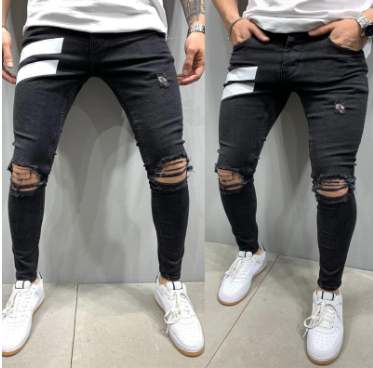 Trendy Boys' Ripped Elastic Pencil Pants