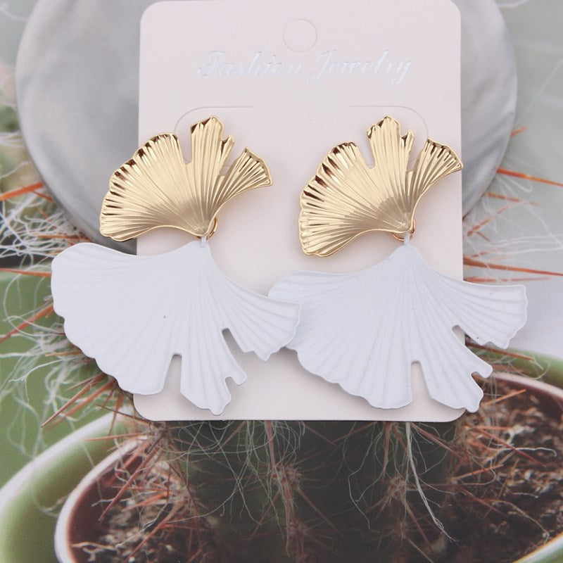 Bohemian Geometric Ginkgo Leaf Women's Earrings