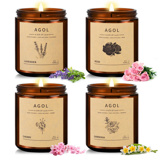 4 Pack Scented Candles for Home 28 Oz 200 Hours Burn