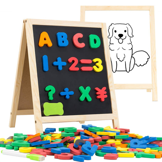 INNOCHEER Magnetic Letters and Numbers for Toddlers Magnetic Board for Kids ABC Alphabet Magnets Educational Dry Erase Board
