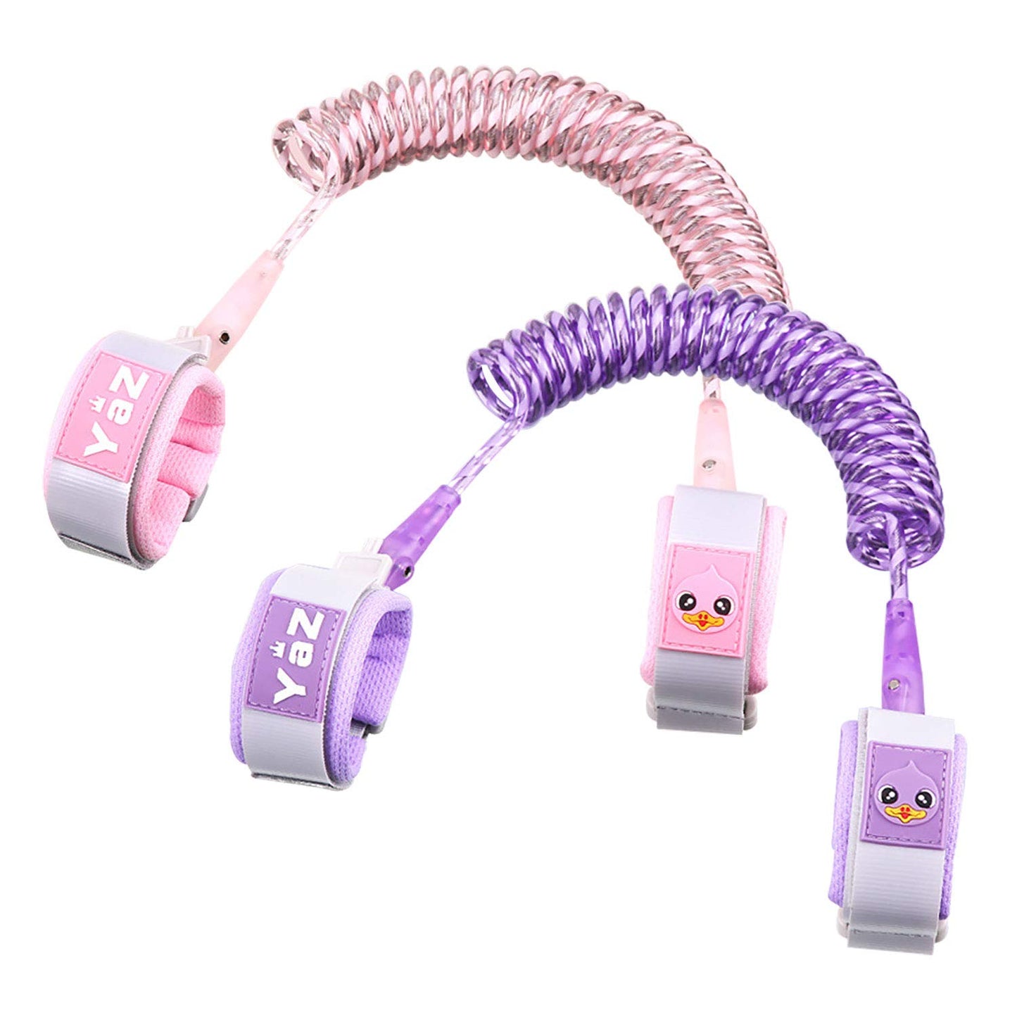 Toddler Leash Kids Leash Baby Leash Safety Wrist Link for Toddlers2 Pack 2.5M / 8.2 ft 360°Rotate Night Vision Anti Lost Wrist LinkChild Lock Wrist Band